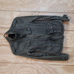 Aritzia Talula Barn Chore Green Utility Drawstring Jacket Size …